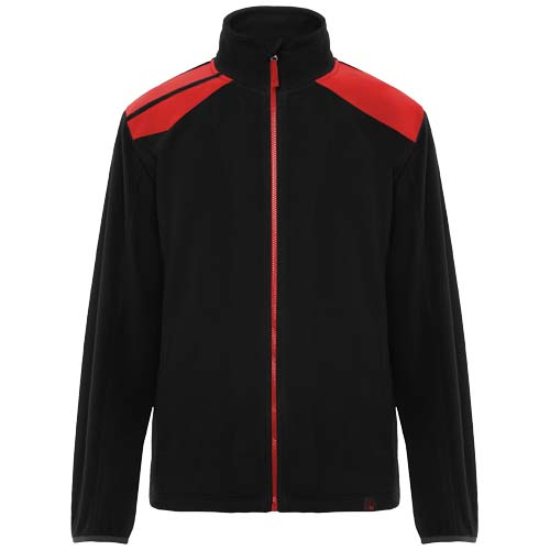 Veste micropolaire promotionnelle contrastée Terrano Roly noir / Rouge